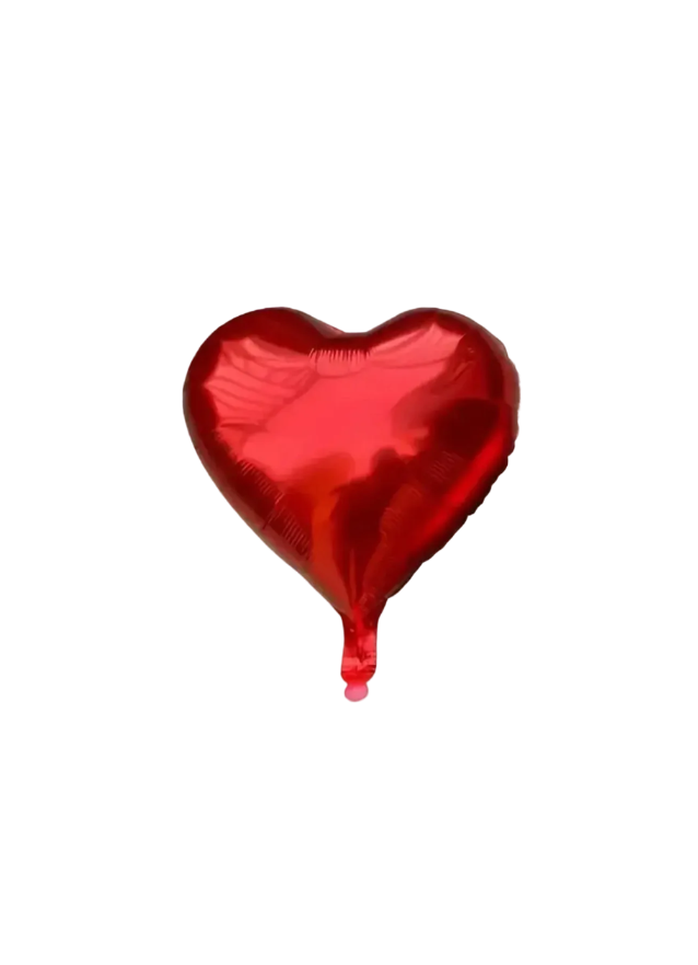 Röd foliehjärta