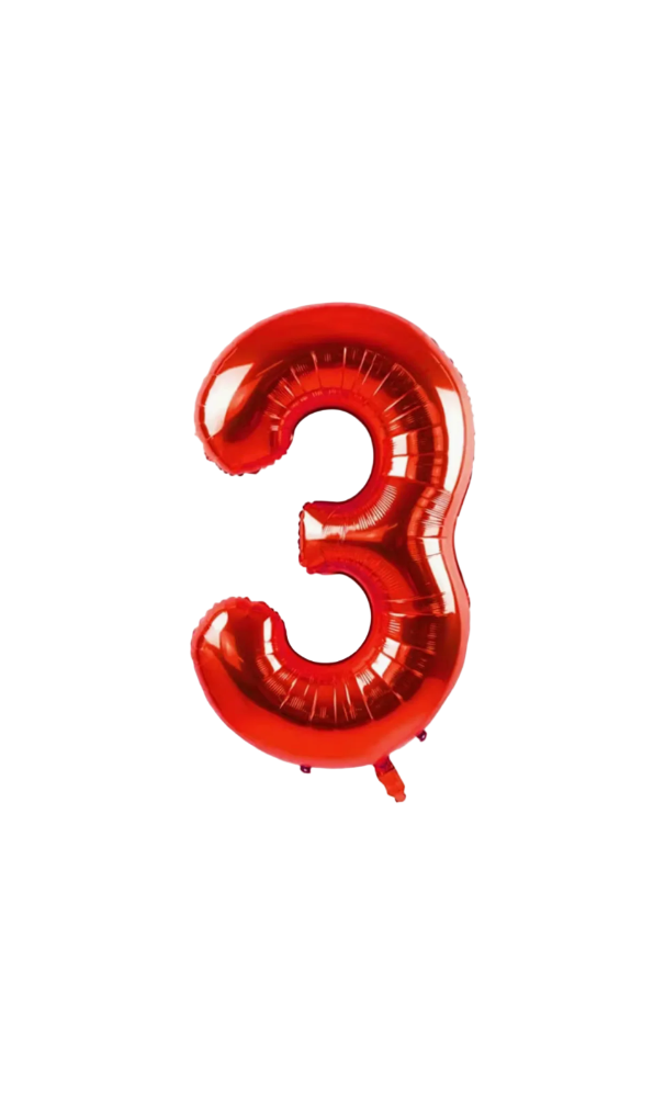 Röda sifferballonger