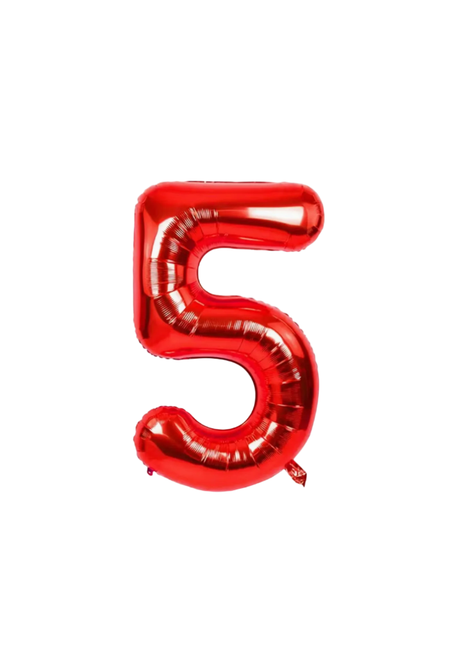 Röda sifferballonger