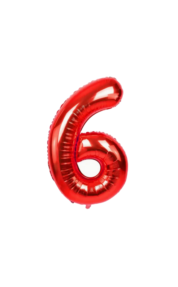 Röda sifferballonger