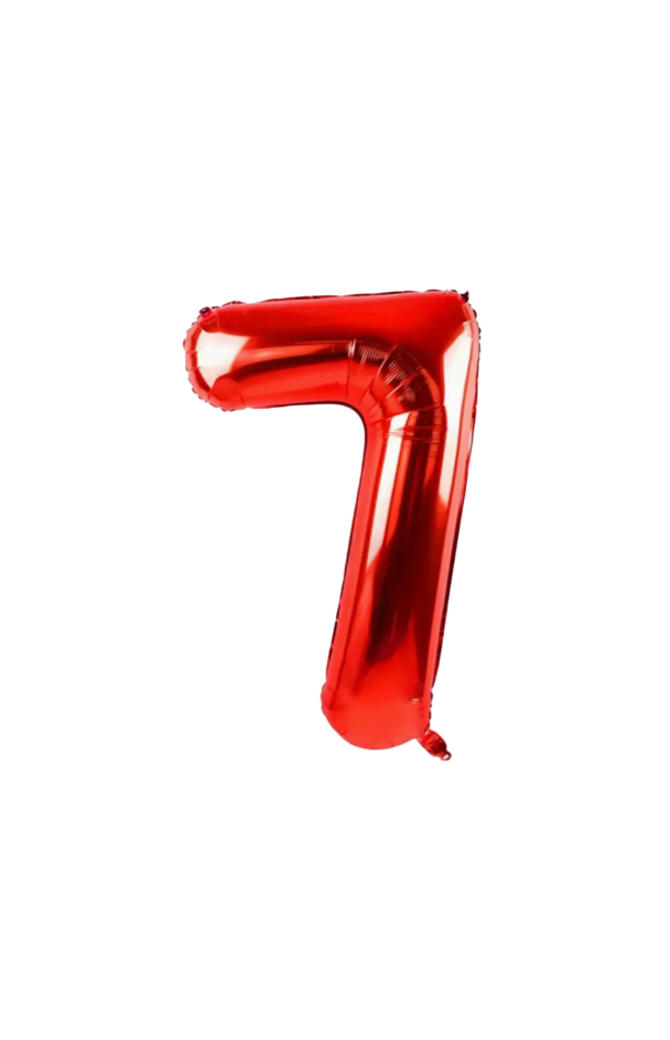 Röda sifferballonger