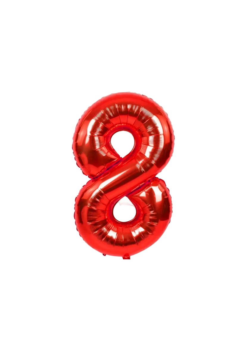 Röda sifferballonger